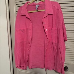 Women's Pink Button Down Shirt